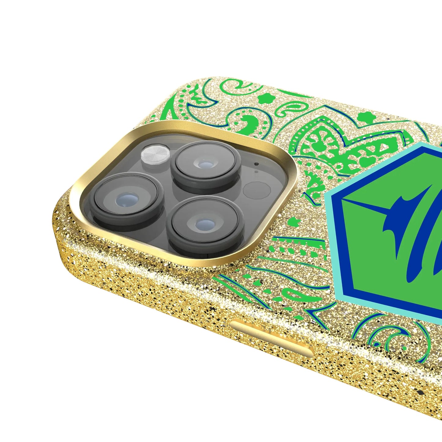 Seattle Sounders FC Paisley Bling Phone Case for Apple iPhone