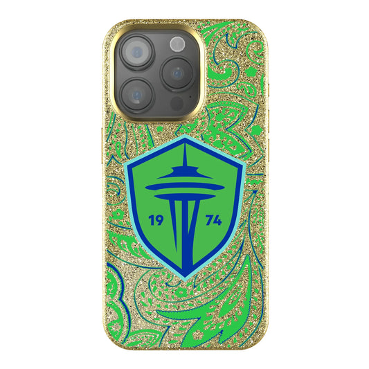 Seattle Sounders FC Paisley Bling Phone Case for Apple iPhone