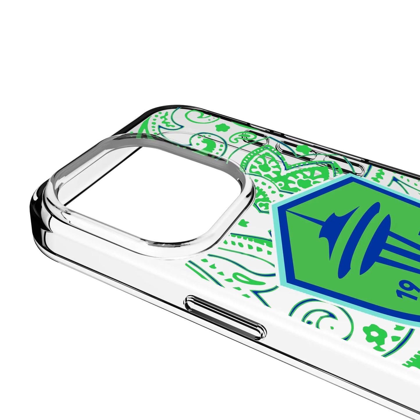 Seattle Sounders FC Paisley Clear Phone Case for Apple iPhone