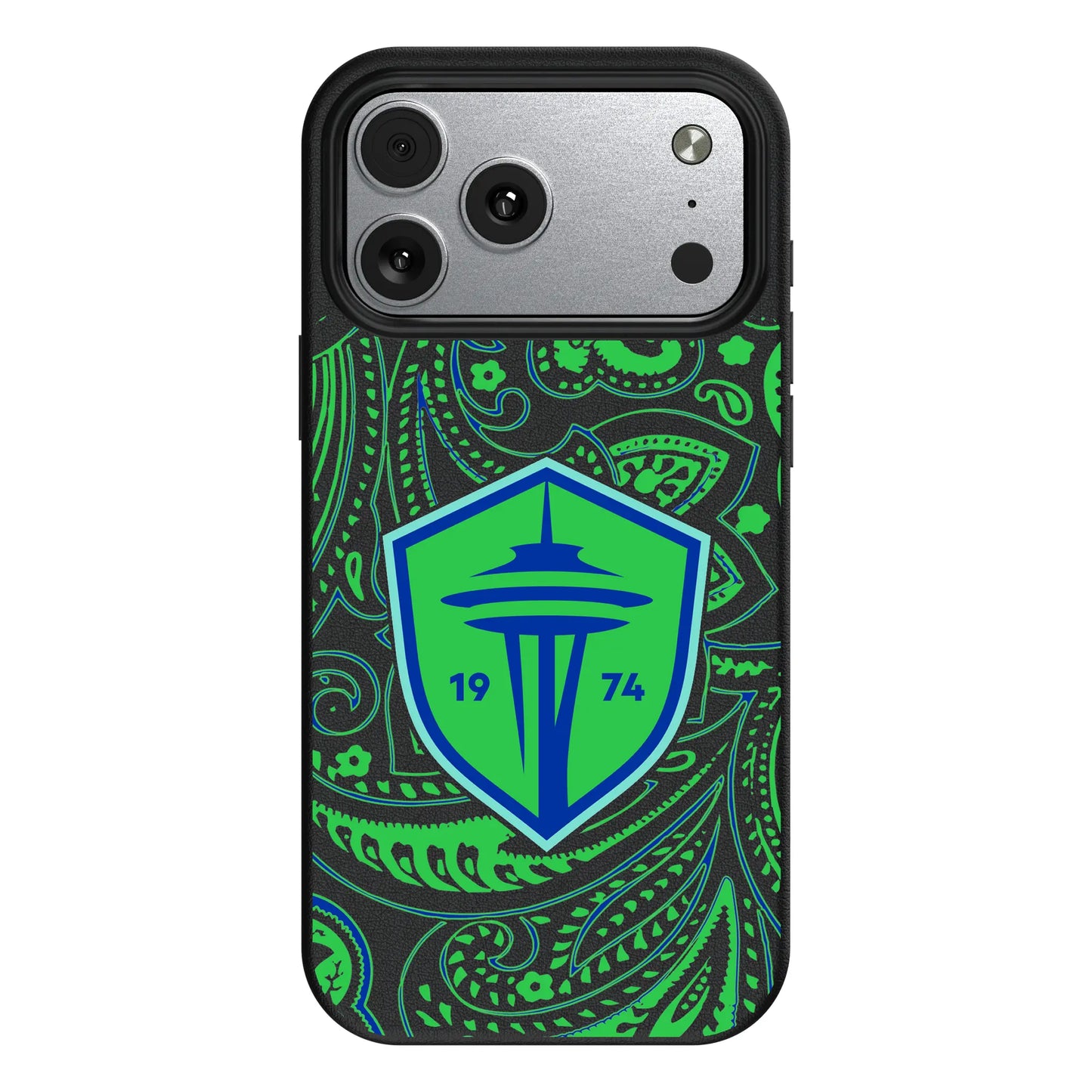 Seattle Sounders FC Paisley MagSafe Compatible Phone Case for Apple iPhone