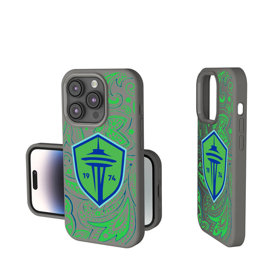 Seattle Sounders FC Paisley Soft Touch Phone Case for Apple iPhone