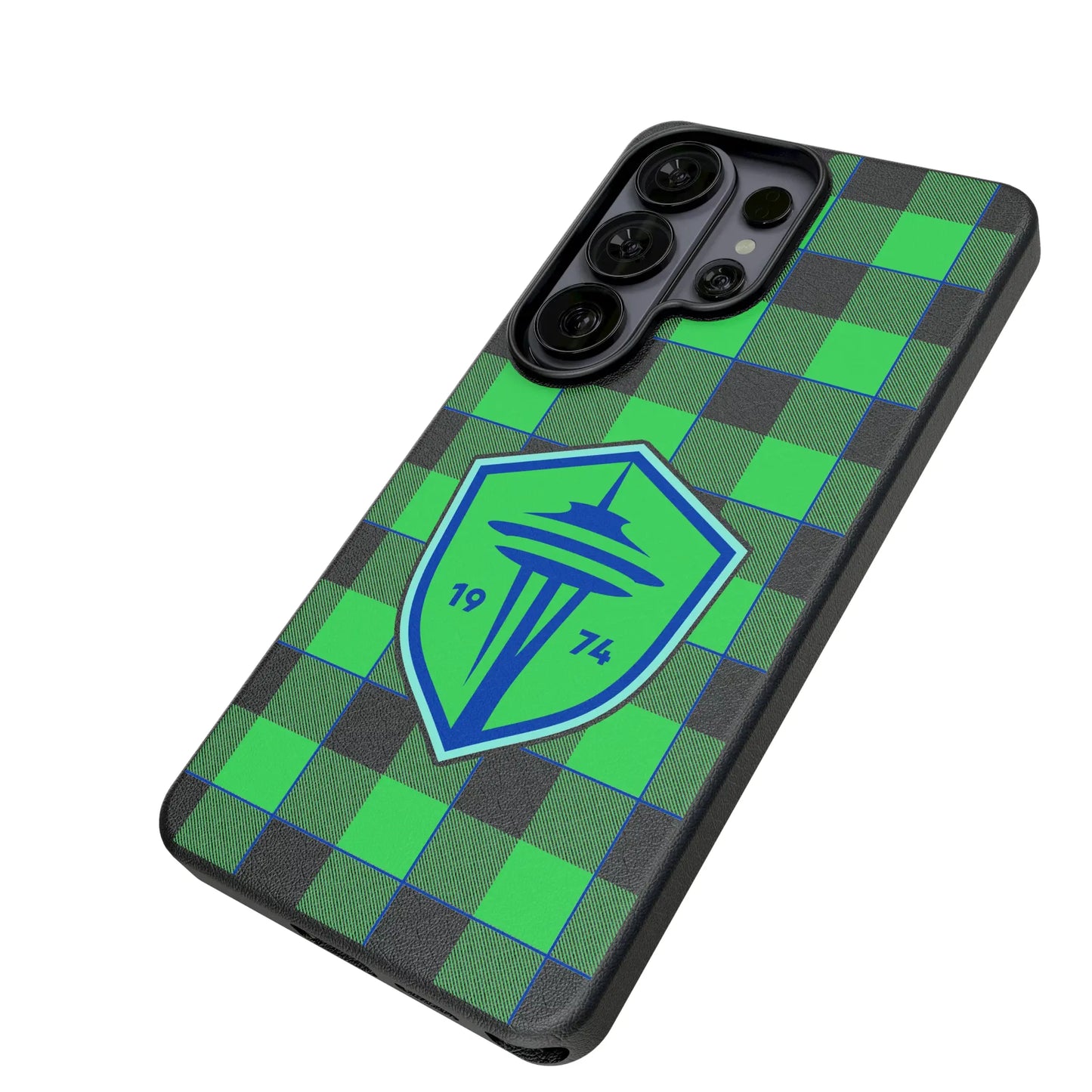 Seattle Sounders FC Plaid MagSafe Compatible Phone Case for Samsung Galaxy