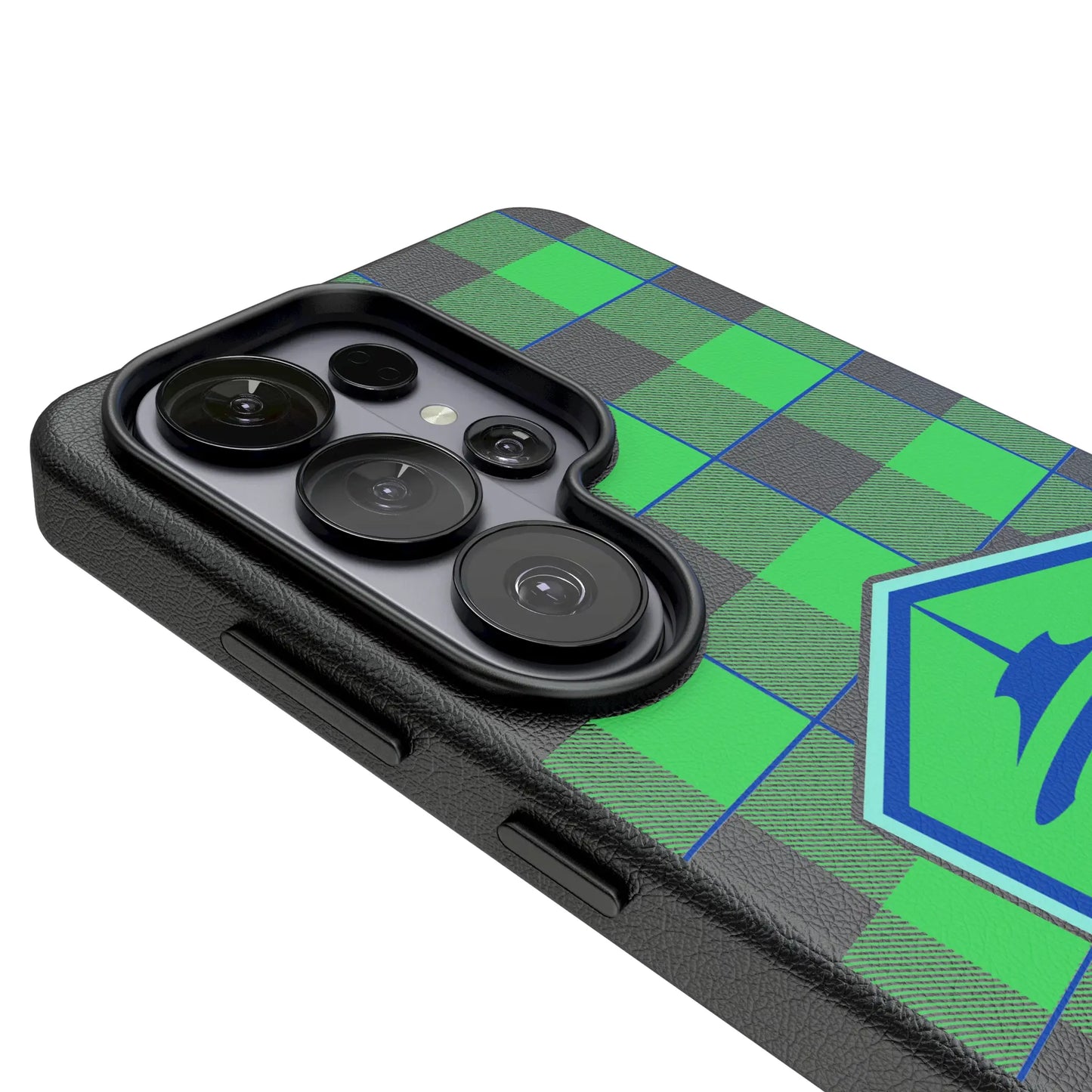 Seattle Sounders FC Plaid MagSafe Compatible Phone Case for Samsung Galaxy