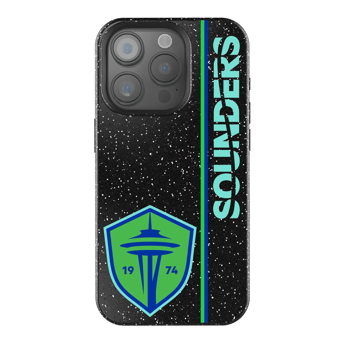 Seattle Sounders FC Sidebar Black Bling Phone Case for Apple iPhone