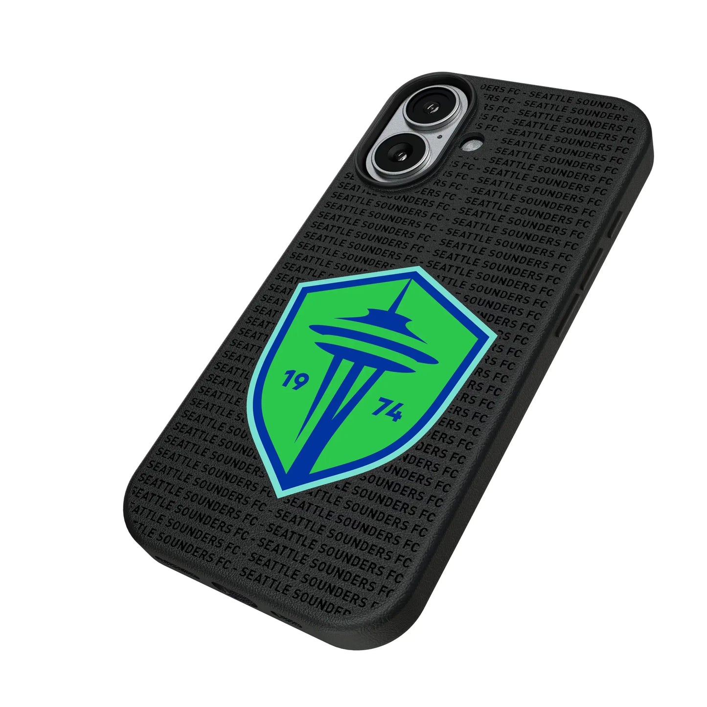 Seattle Sounders FC Text Backdrop MagSafe Compatible Phone Case for Apple iPhone