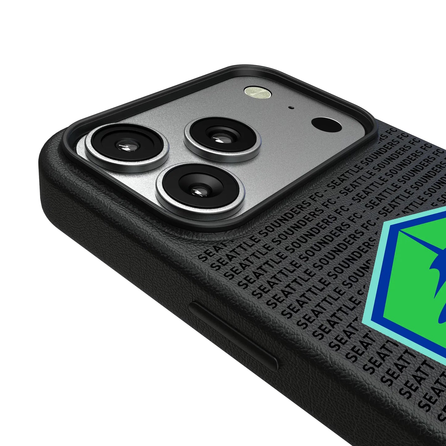 Seattle Sounders FC Text Backdrop MagSafe Compatible Phone Case for Apple iPhone