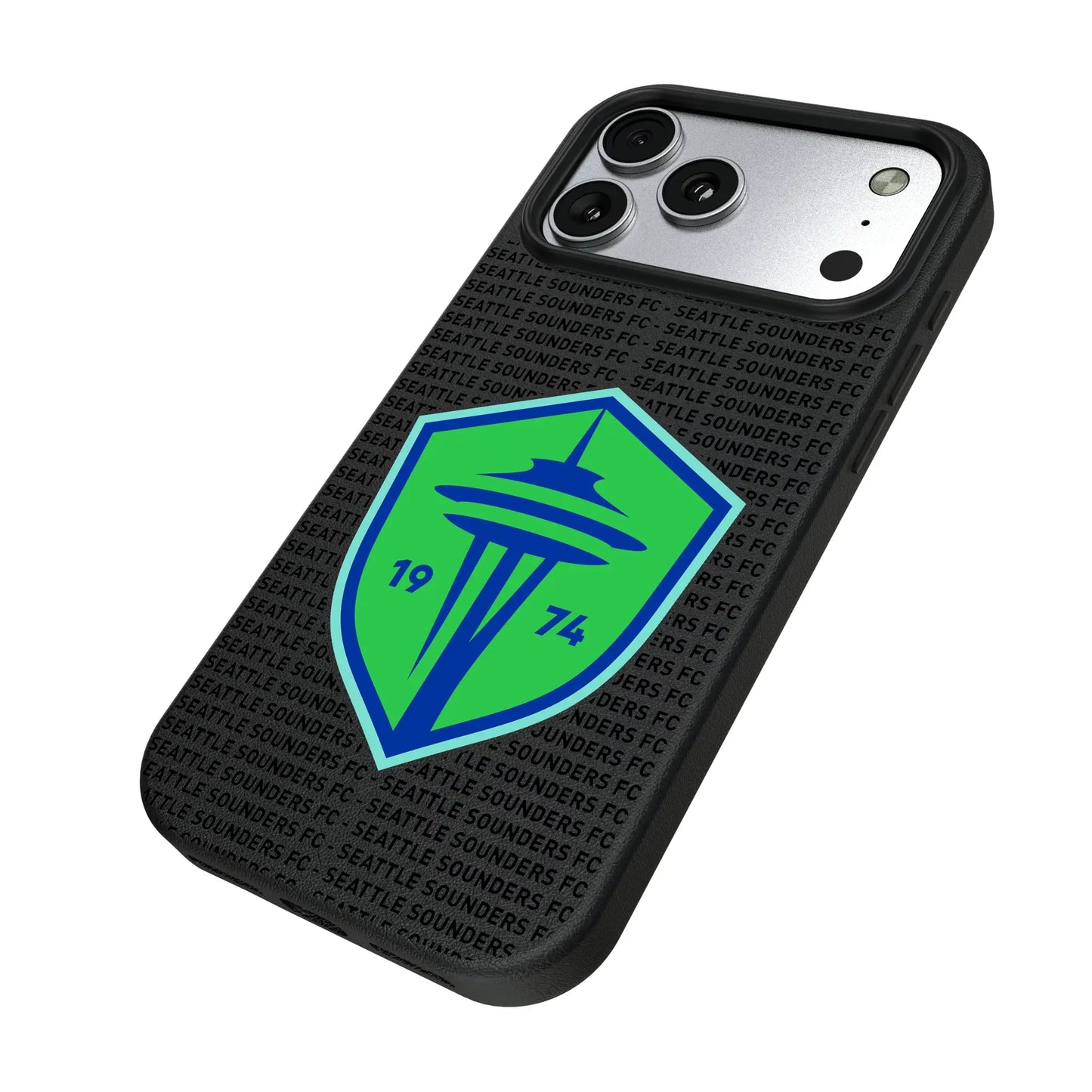 Seattle Sounders FC Text Backdrop MagSafe Compatible Phone Case for Apple iPhone