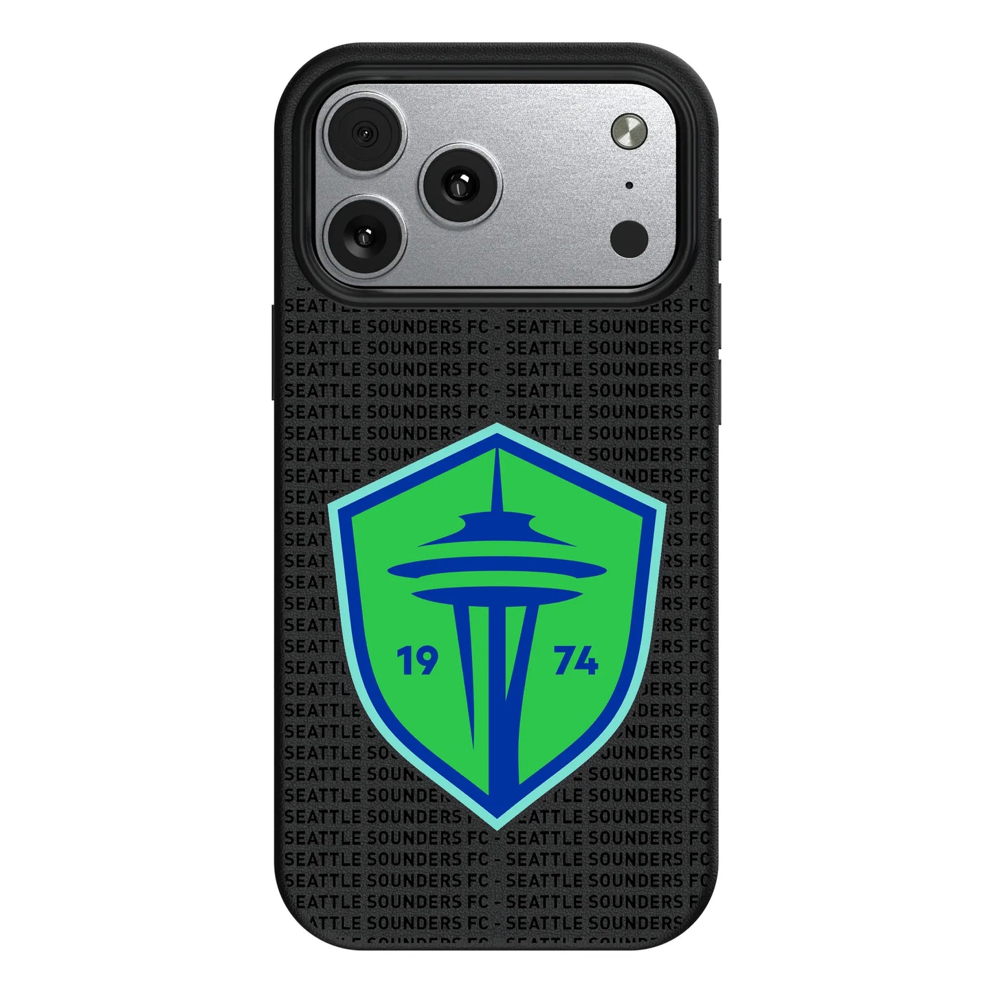 Seattle Sounders FC Text Backdrop MagSafe Compatible Phone Case for Apple iPhone
