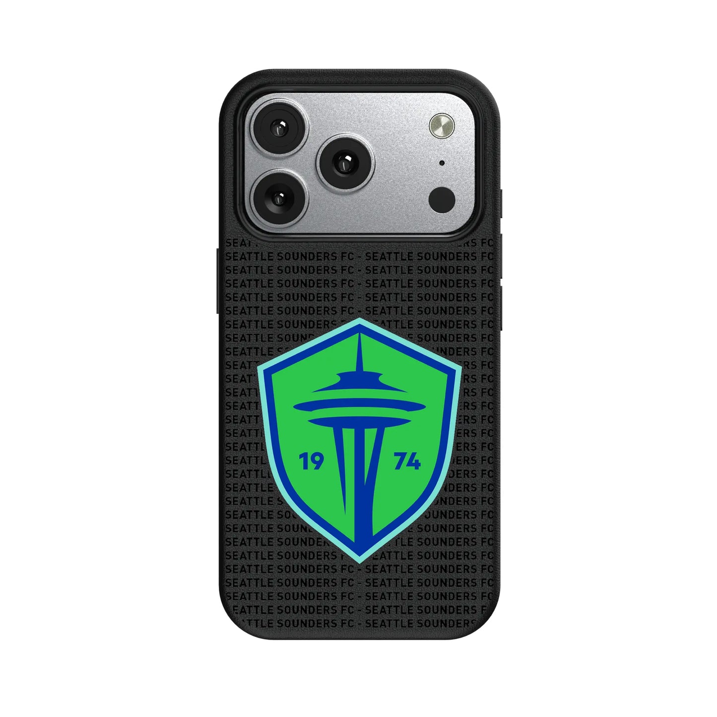 Seattle Sounders FC Text Backdrop MagSafe Compatible Phone Case for Apple iPhone