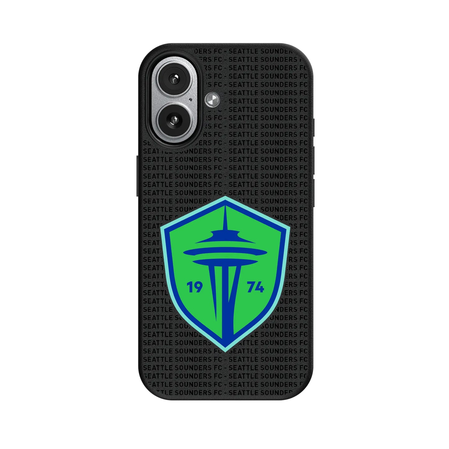 Seattle Sounders FC Text Backdrop MagSafe Compatible Phone Case for Apple iPhone