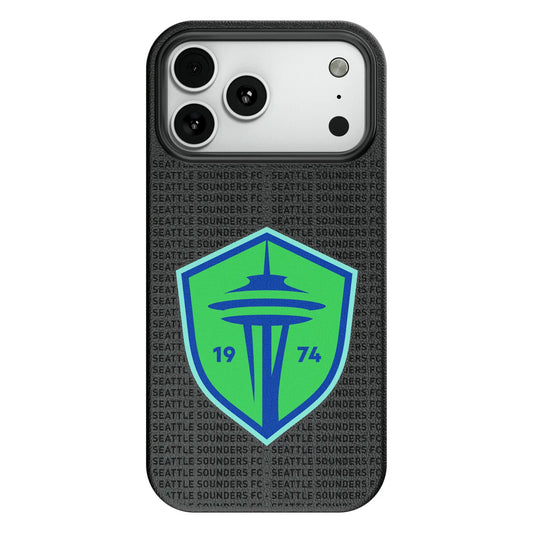 Seattle Sounders FC Text Backdrop MagSafe Compatible Phone Case for Apple iPhone