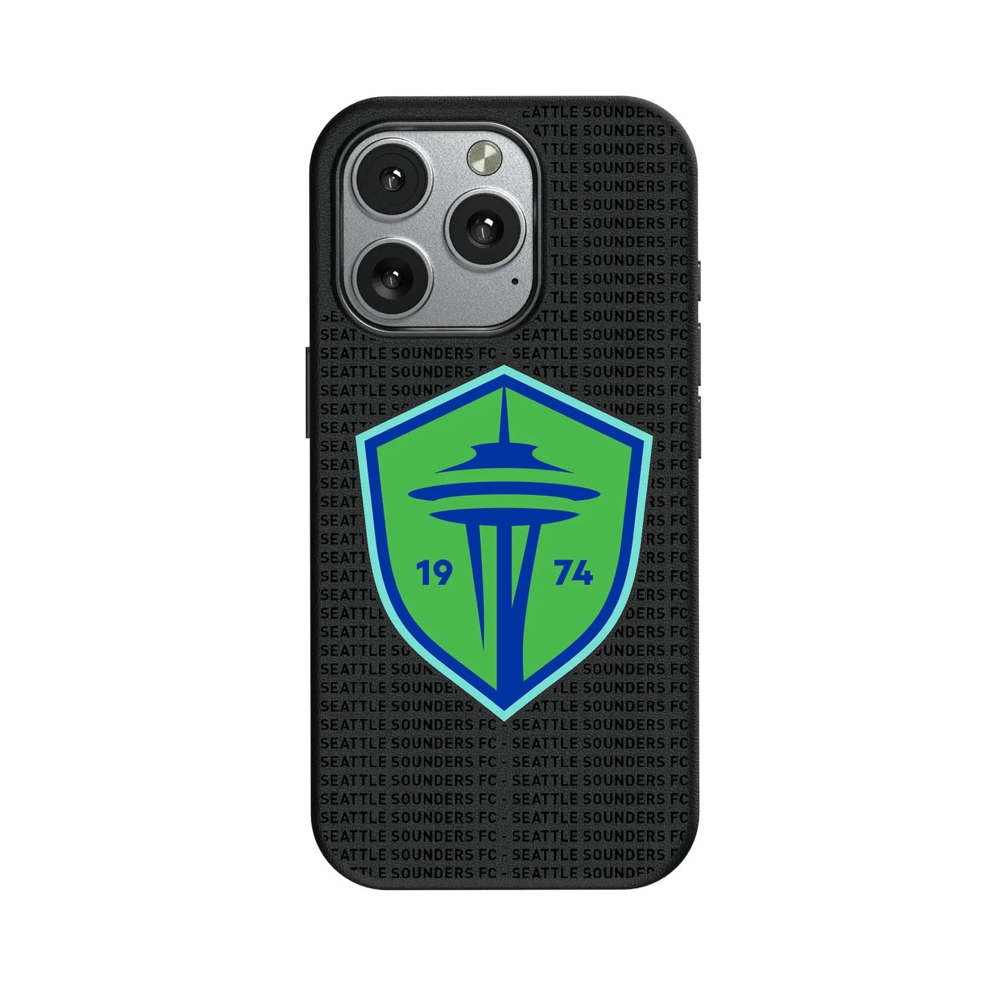 Seattle Sounders FC Text Backdrop MagSafe Compatible Phone Case for Apple iPhone