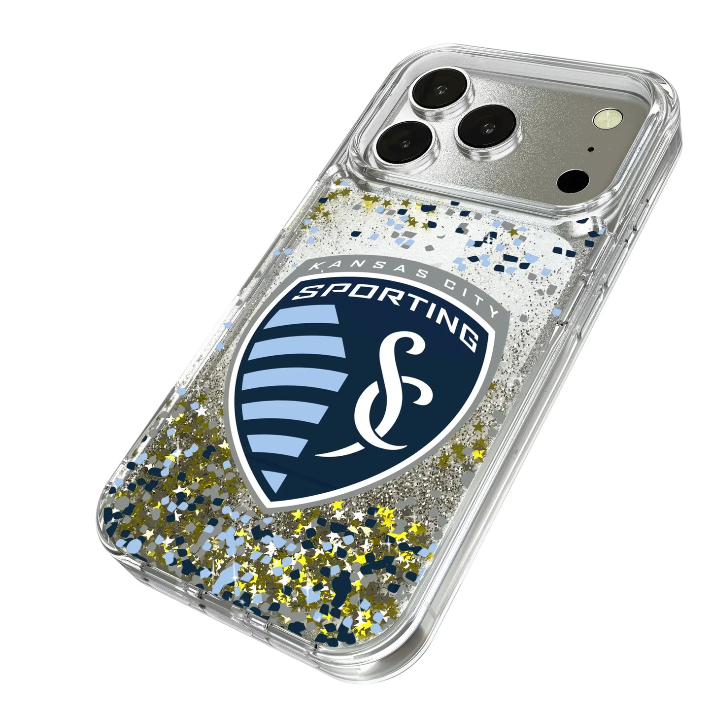 Sporting Kansas City Confetti Glitter Phone Case for Apple iPhone
