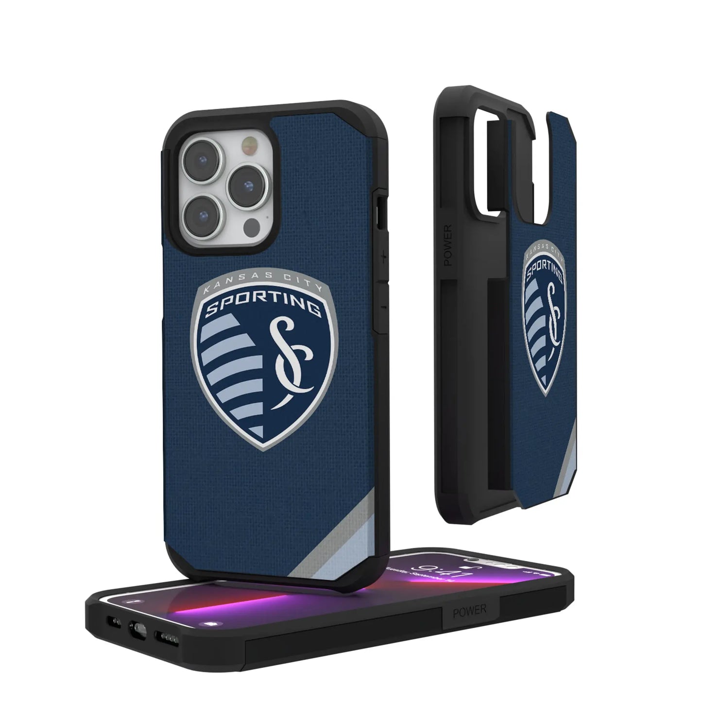 Sporting Kansas City Diagonal Stripe Rugged Phone Case for Apple iPhone