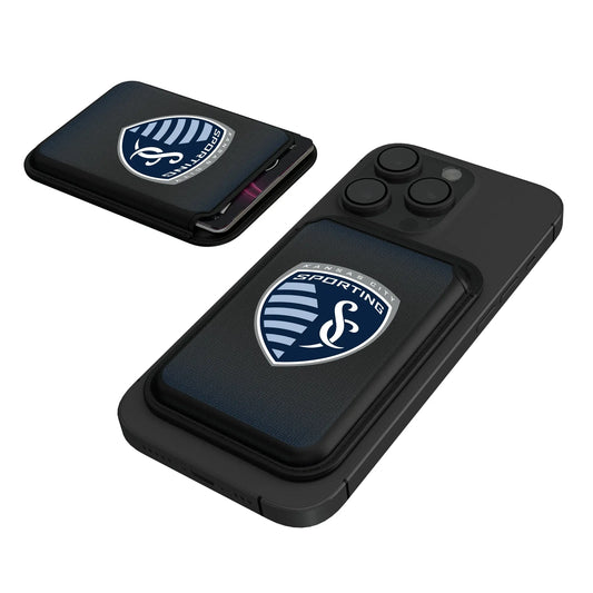 Sporting Kansas City Linen Black Magnetic Credit Card Wallet