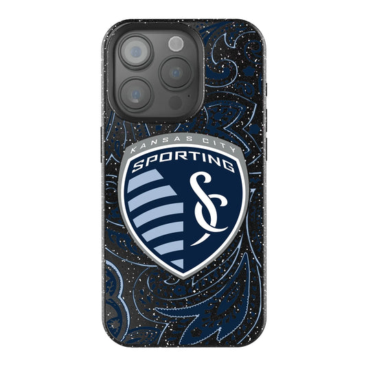 Sporting Kansas City Paisley Black Bling Phone Case for Apple iPhone