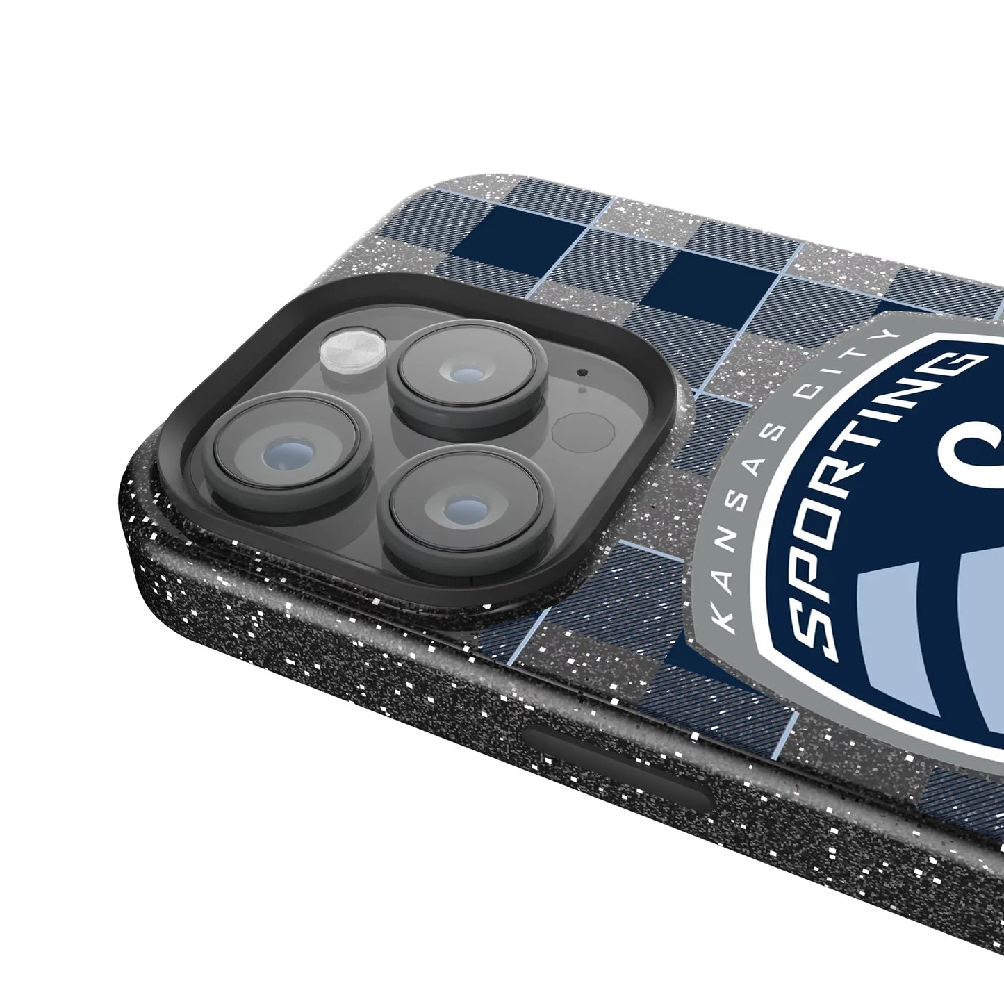 Sporting Kansas City Plaid Black Bling Phone Case for Apple iPhone
