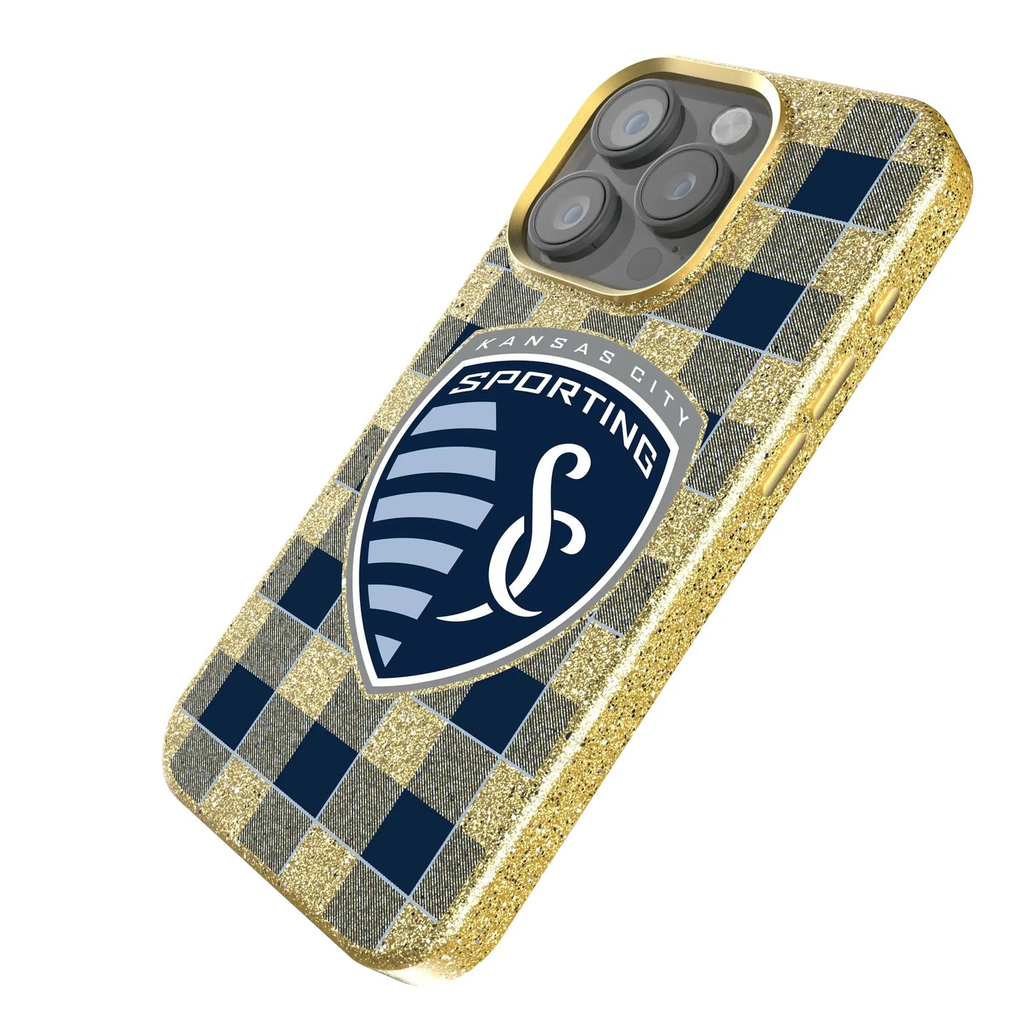 Sporting Kansas City Plaid Bling Phone Case for Apple iPhone