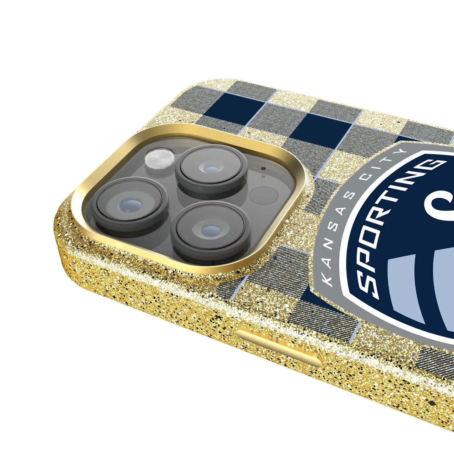 Sporting Kansas City Plaid Bling Phone Case for Apple iPhone
