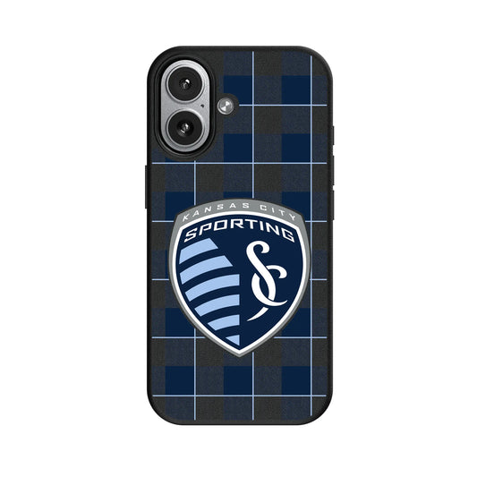Sporting Kansas City Plaid MagSafe Compatible Phone Case for Apple iPhone