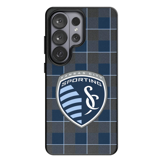Sporting Kansas City Plaid MagSafe Compatible Phone Case for Samsung Galaxy
