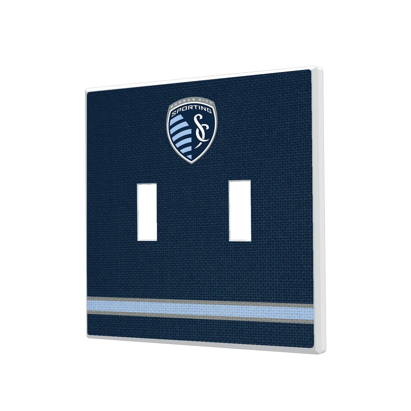 Sporting Kansas City Stripe Hidden-Screw Light Switch Plate