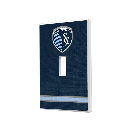 Sporting Kansas City Stripe Hidden-Screw Light Switch Plate