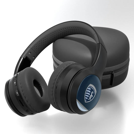 Sporting Kansas City Stripe Wireless Over-Ear BT Headphones With Case