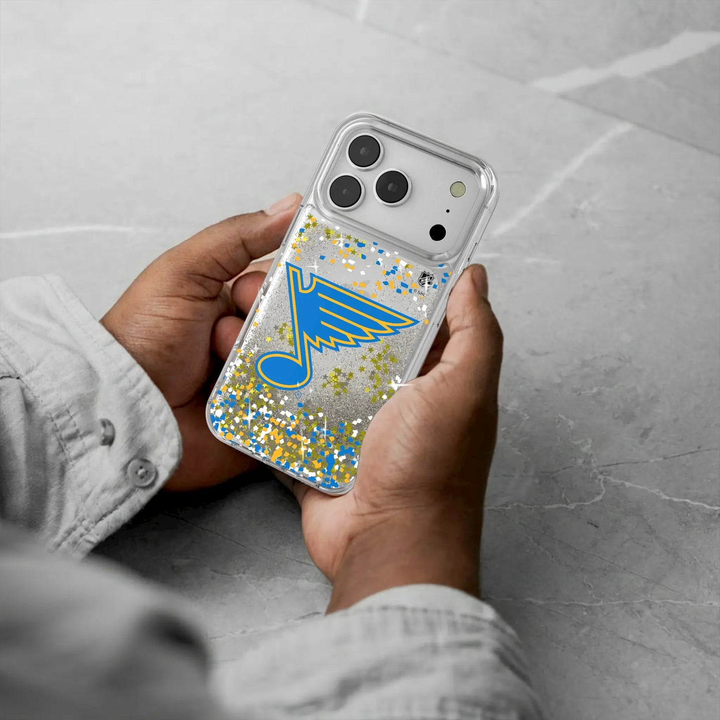 St. Louis Blues Confetti Glitter Phone Case for Apple iPhone