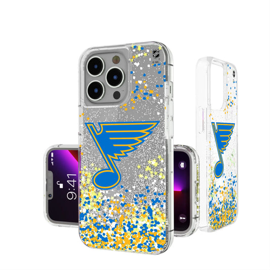 St. Louis Blues Confetti Glitter Phone Case for Apple iPhone
