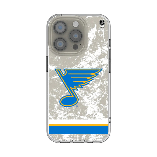 St. Louis Blues Ice Stripe Clear Phone Case for Apple iPhone