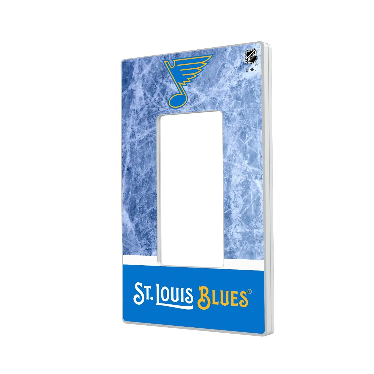 St. Louis Blues Ice Wordmark Hidden-Screw Light Switch Plate
