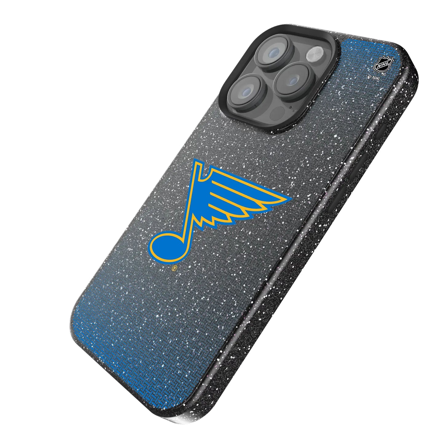 St. Louis Blues Linen Black Bling Phone Case for Apple iPhone