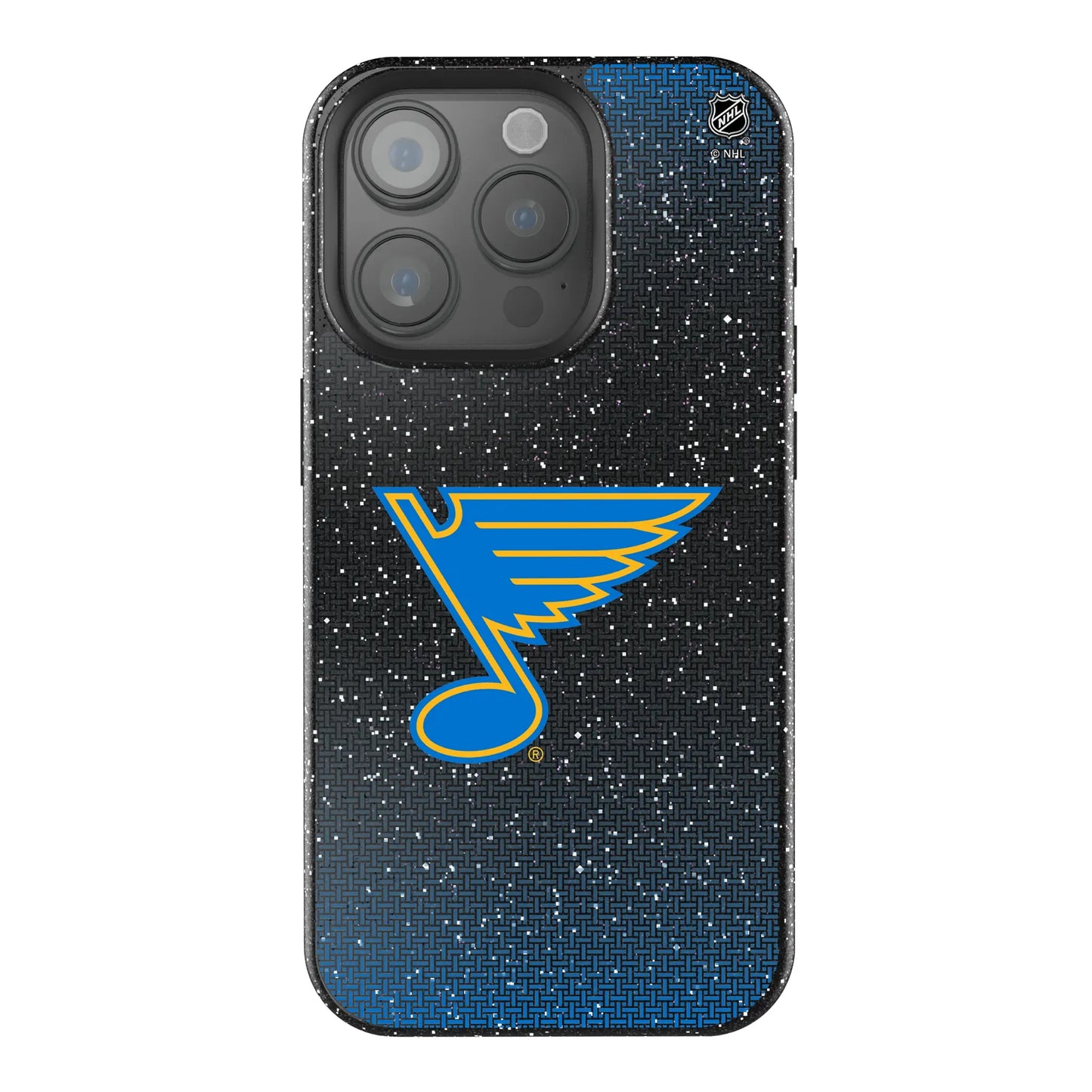 St. Louis Blues Linen Black Bling Phone Case for Apple iPhone