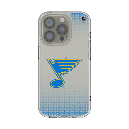 St. Louis Blues Linen Clear Phone Case for Apple iPhone