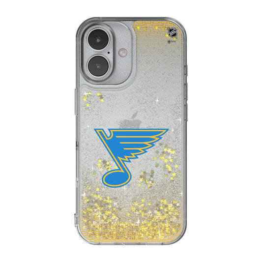 St. Louis Blues Linen Glitter Phone Case for Apple iPhone