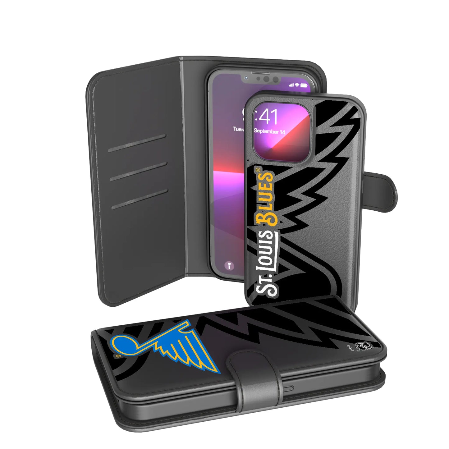 St. Louis Blues Monocolor Tilt Wallet Phone Case for Apple iPhone