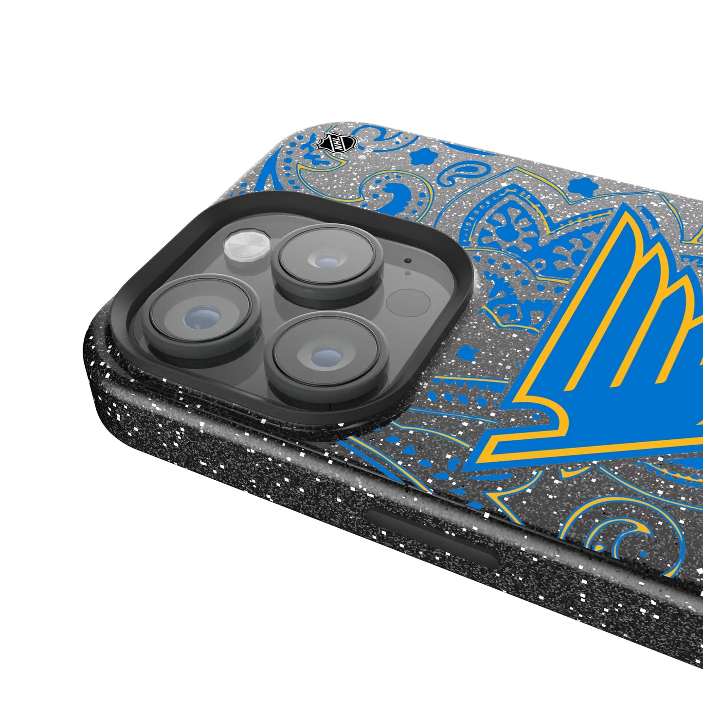 St. Louis Blues Paisley Black Bling Phone Case for Apple iPhone