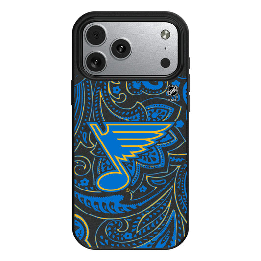 St. Louis Blues Paisley MagSafe Compatible Phone Case for Apple iPhone