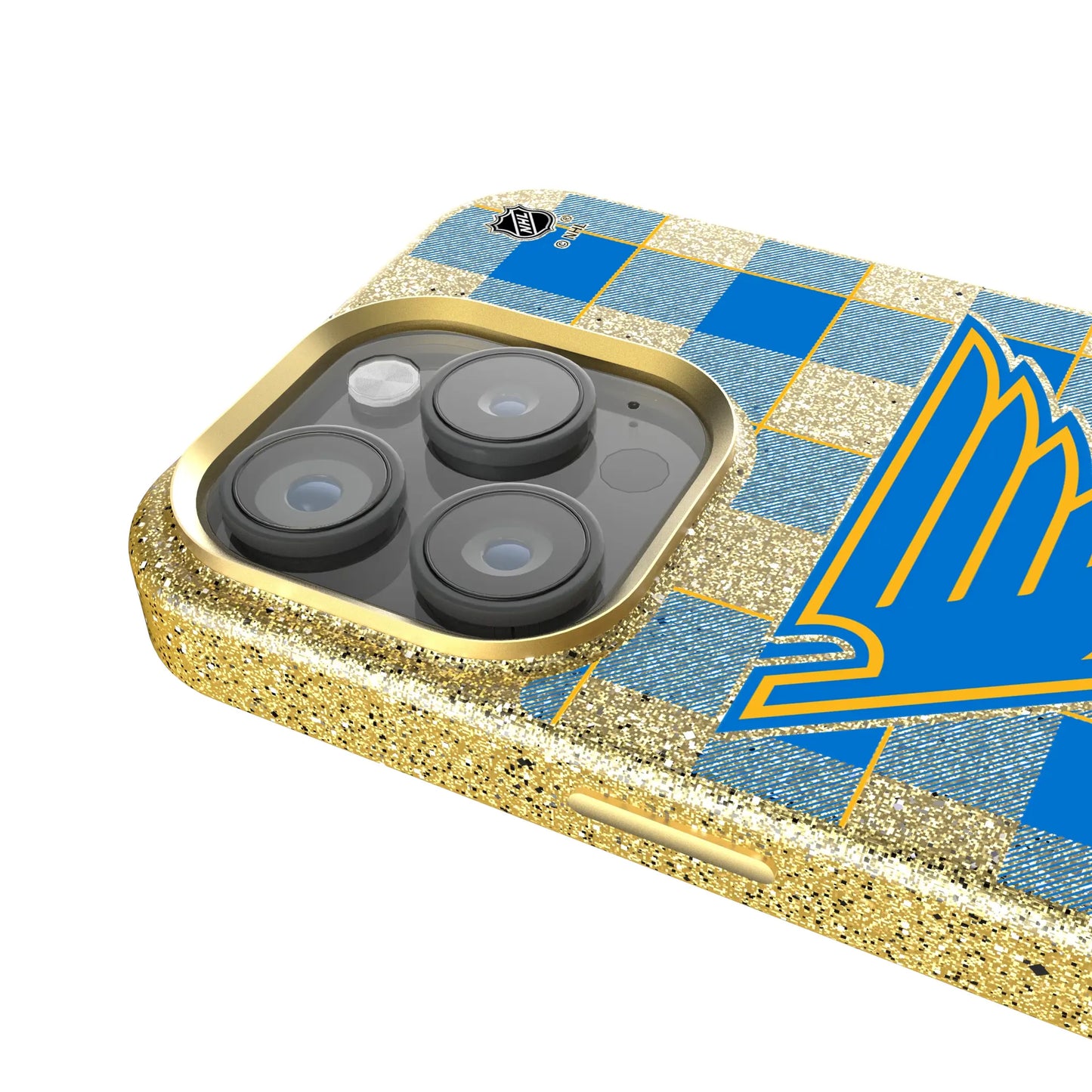 St. Louis Blues Plaid Bling Phone Case for Apple iPhone