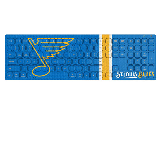 St. Louis Blues Stripe Curved Wireless Keyboard