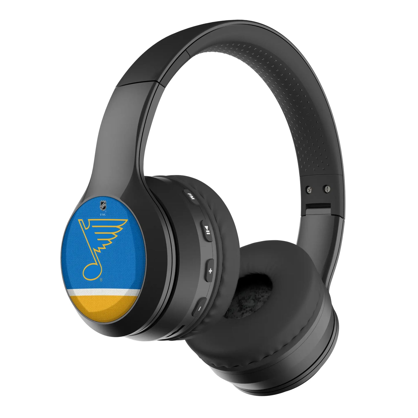 St. Louis Blues Stripe Wireless Over-Ear BT Headphones With Case