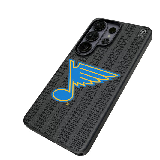 St. Louis Blues Text Backdrop MagSafe Compatible Phone Case for Samsung Galaxy