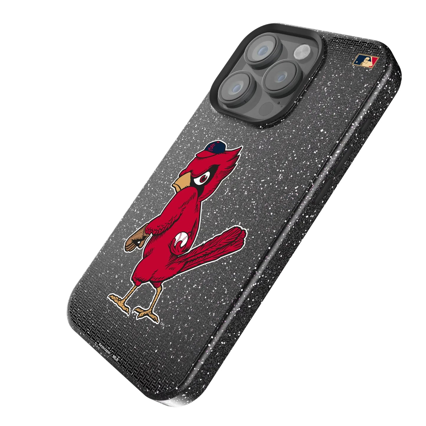 St Louis Cardinals 1950s - Cooperstown Collection Linen Black Bling Phone Case for Apple iPhone