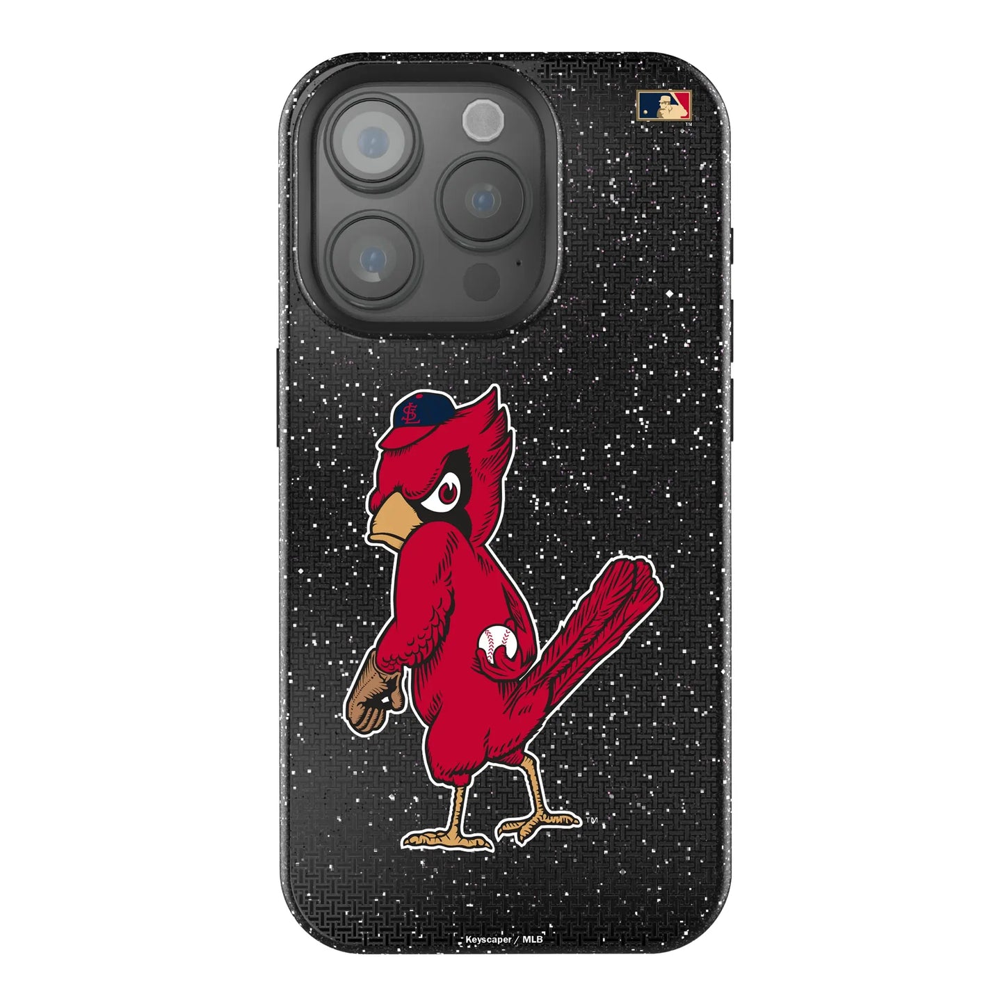 St Louis Cardinals 1950s - Cooperstown Collection Linen Black Bling Phone Case for Apple iPhone