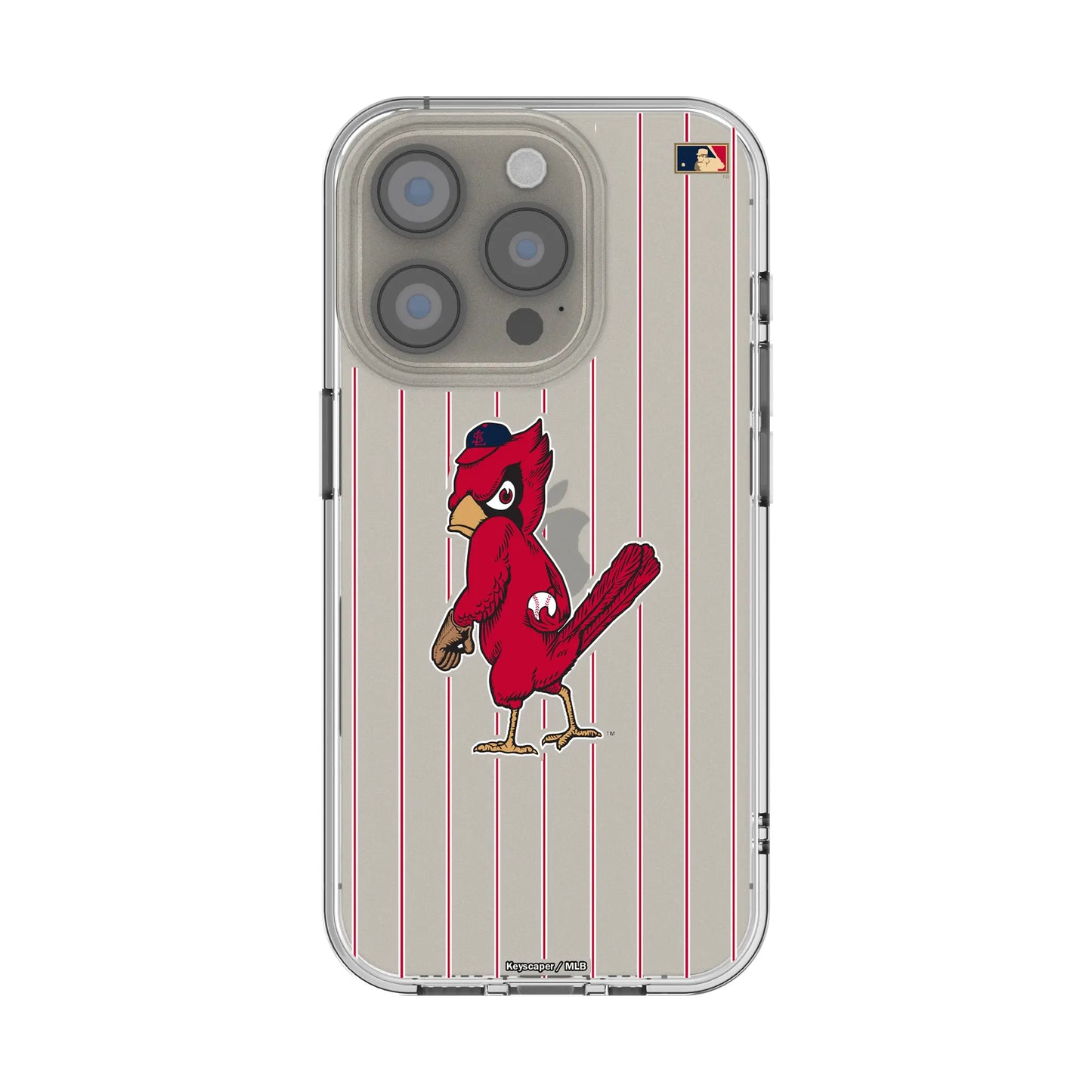 St Louis Cardinals 1950s - Cooperstown Collection Pinstripe Clear Phone Case for Apple iPhone