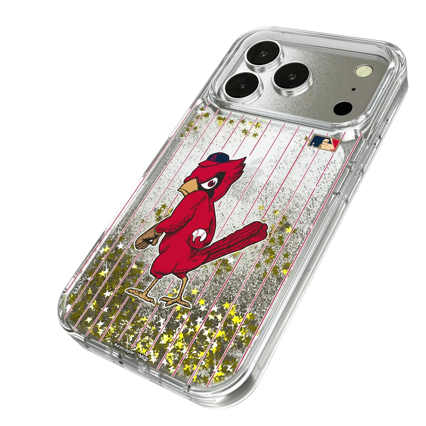 St Louis Cardinals 1950s - Cooperstown Collection Pinstripe Glitter Phone Case for Apple iPhone