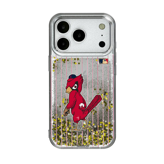 St Louis Cardinals 1950s - Cooperstown Collection Pinstripe Glitter Phone Case for Apple iPhone