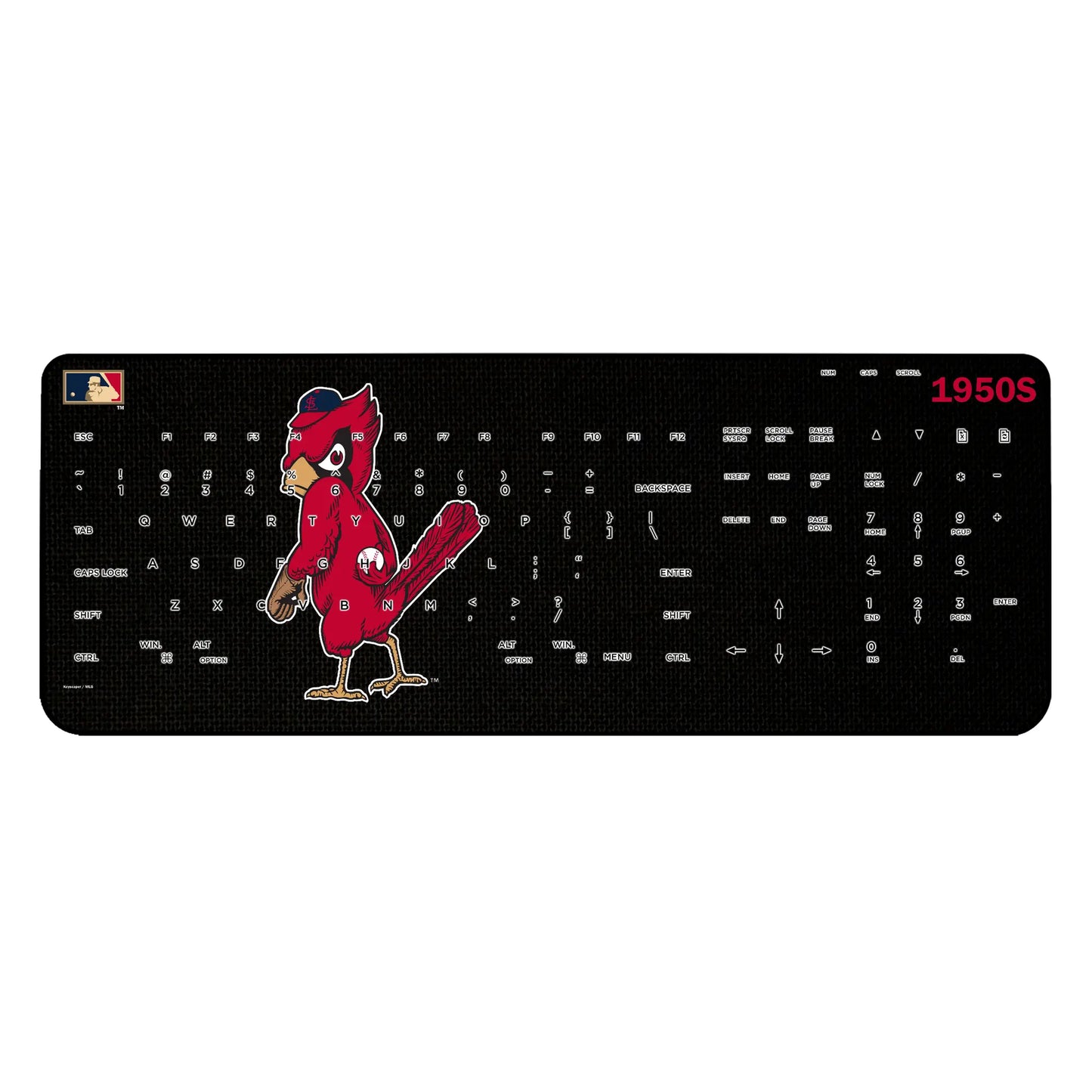 St Louis Cardinals 1950s - Cooperstown Collection Solid Wireless USB Keyboard