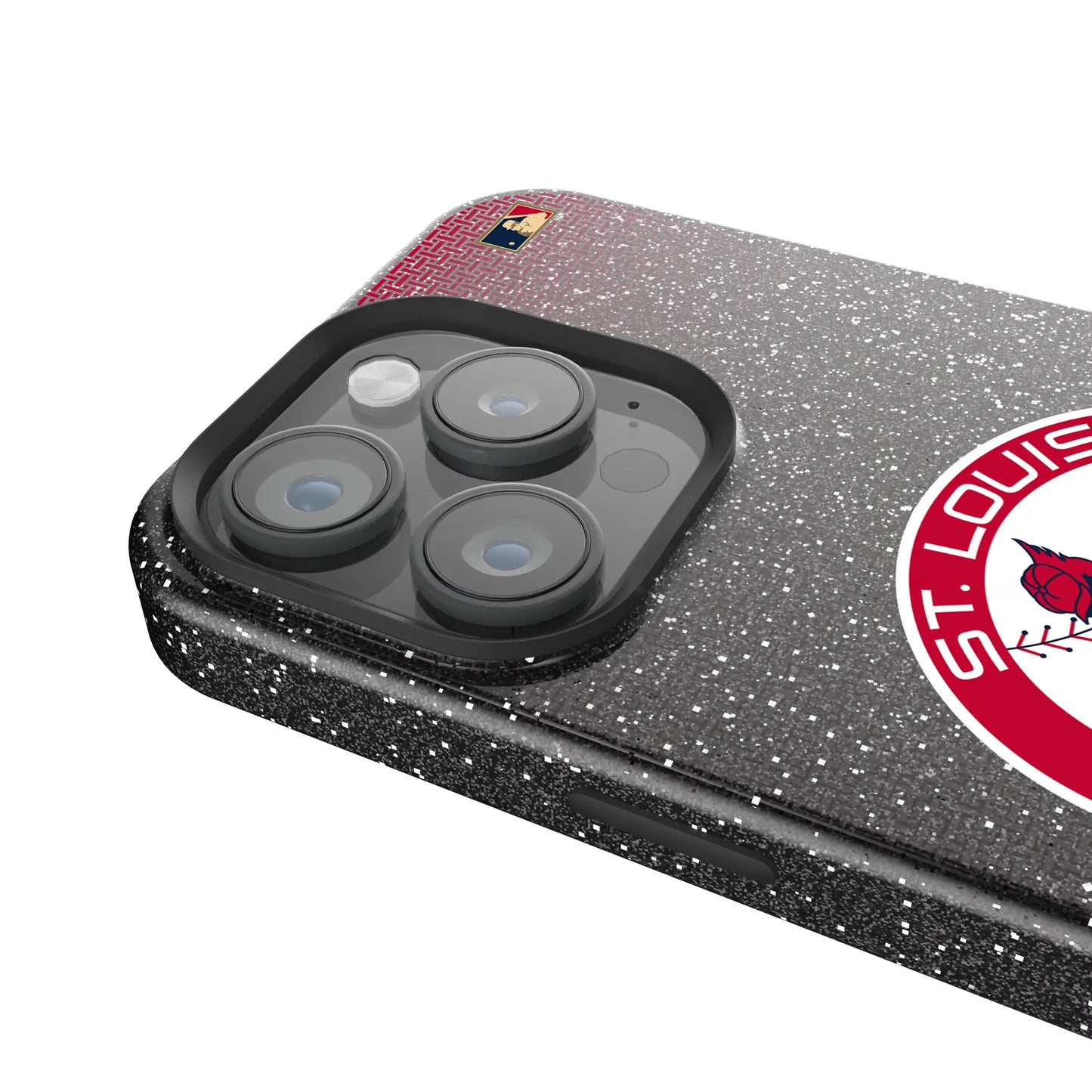 St Louis Cardinals 1966-1997 - Cooperstown Collection Linen Black Bling Phone Case for Apple iPhone